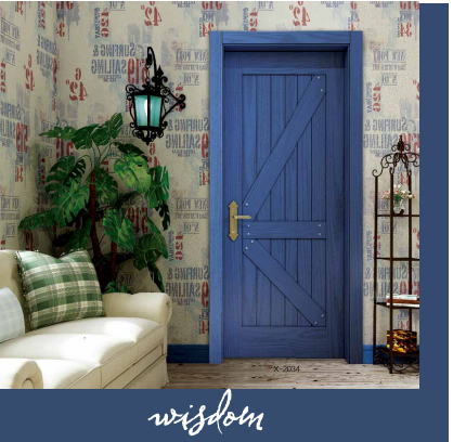 鑫順來(lái)X-2034雕花雙層面板平開(kāi)隔音地中海蘭實(shí)木烤漆谷窗門(mén)