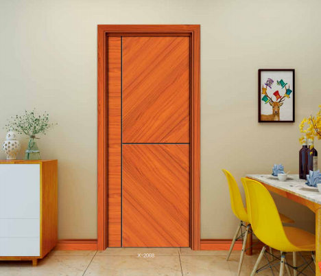 鑫順來X-2068雕花拼貼平開隔音修色實木復(fù)合烤漆門