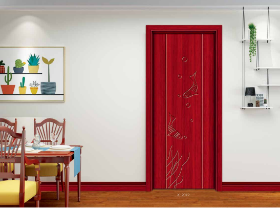 鑫順來X-2072雕花平開隔音修色實木復(fù)合門