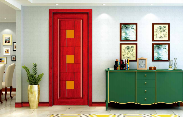 廠家批發(fā)鑫順來(lái)X-2051雕花叉色烤漆實(shí)木工藝門(mén)