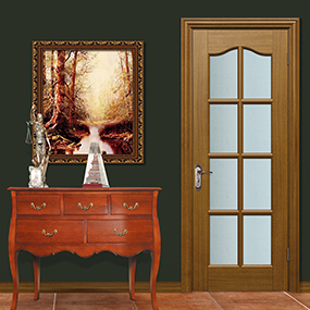 廠價(jià)直銷鑫順來X-6017平開實(shí)木烤漆門