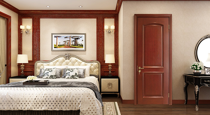 廠價直銷鑫順來X-8003平開外扣實木烤漆門