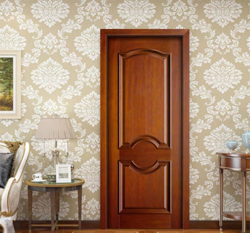 廠價直銷鑫順來X-8120平開帶扣線實木烤漆門