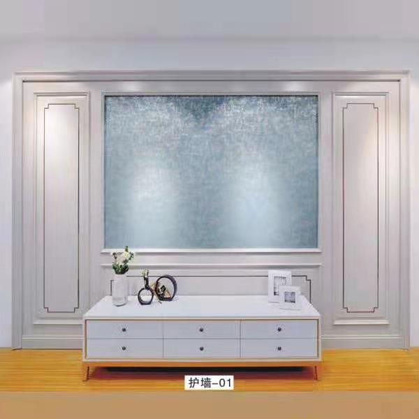 廠價(jià)直銷鑫順來XSL-2120實(shí)色鑲金屬條帶扣線豪華電視墻