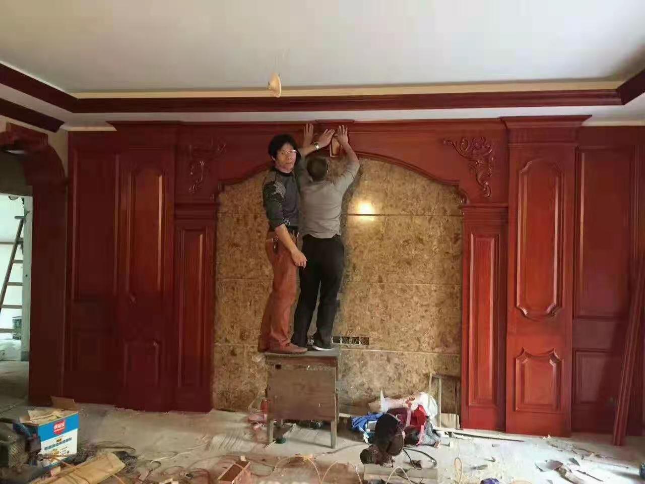 廠價熱銷鑫順來XSL-2143中式豪華電視墻